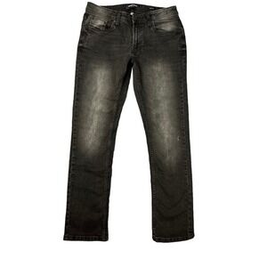 Kenneth Cole Men's Black‎ Straight Slim Fit Denim Jeans Size 32x32